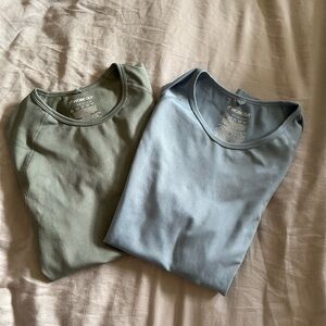 Workout Tees in Green and Blue
